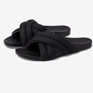 Olukai Hila Slides Womens Size 8 Comfort Shoes Cross Strap Sandals Slippers Cute